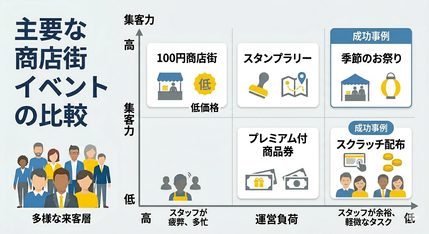 多くの商店街が実施している定番のイベント事例