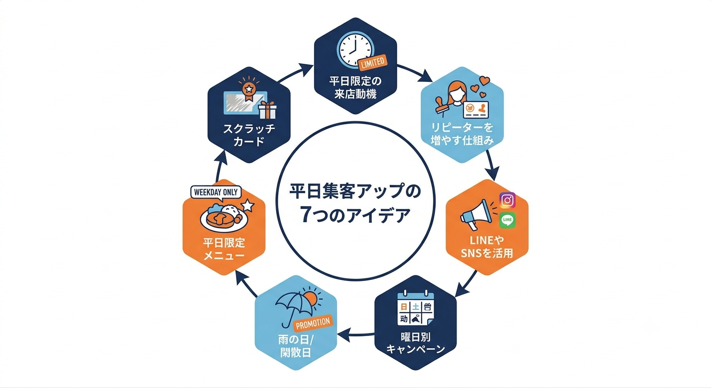 飲食店の平日集客を成功させる7つのアイデア